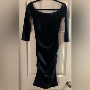 Nicole Miller Midnight Blue Long Sleeve Dress